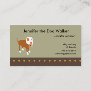 Le carte de visite du marcheur de chien