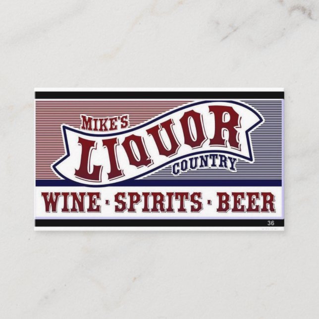 Le carte de visite du pays de l'alcool de Mike (Devant)