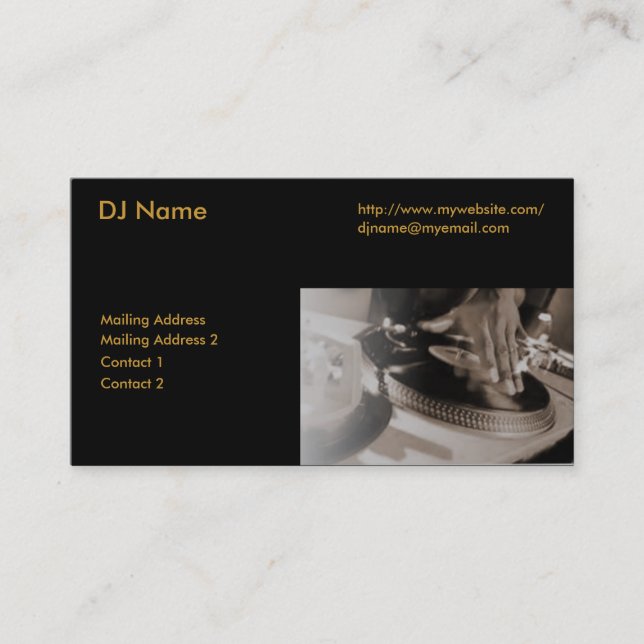 Le carte de visite final du DJ (Devant)