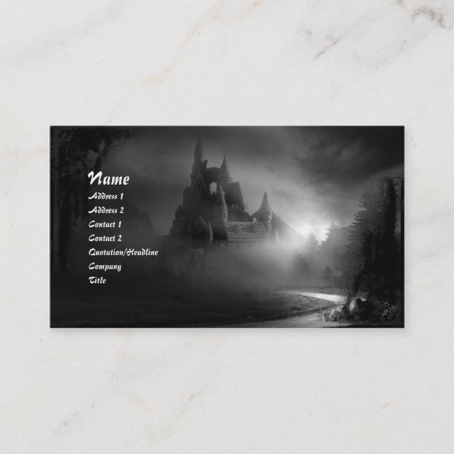 Le Carte de visite gothique à la maison (Devant)