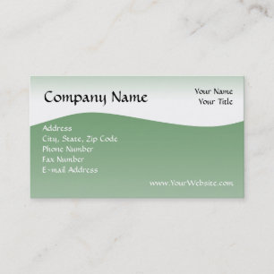 Le carte de visite mou de vague verte, conçoivent
