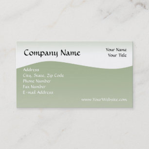 Le carte de visite mou de vague verte, conçoivent