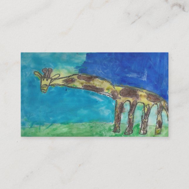 Le carte de visite timide de girafe (Devant)