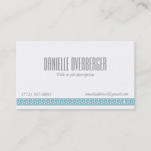 Le carte de visite turquoise des femmes chiques