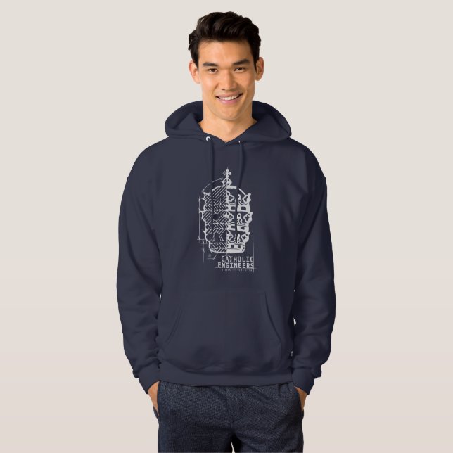 Le catholique machine le sweat - shirt à capuche (Devant entier)