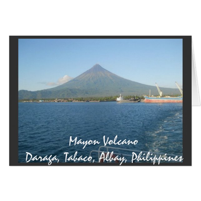 Le Célèbre Volcan Mayon En Carte Été (Devant horizontal)