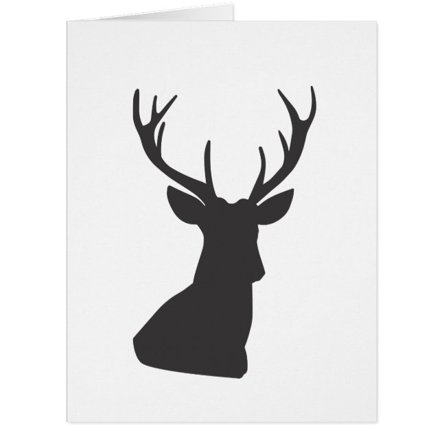 Le cerf Silhouette Silhouette animal sauvage Postc (Devant)