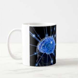 Le cerveau rayonne la tasse