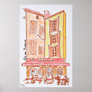 Le Cezanne cafe, Aix en Provence, France Poster