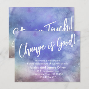 Le changement est bon ! Faire-part d'aquarelle vio