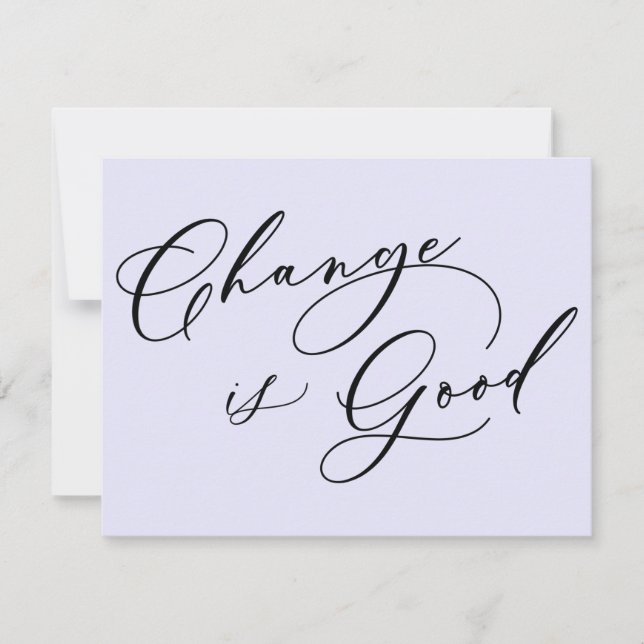 Le changement est un bon Faire-part de transfert d (Devant)