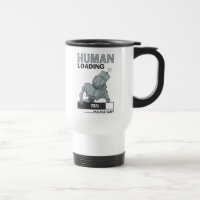 Le chargement humain, attendent svp la tasse drôle
