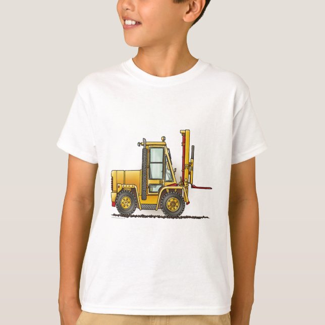 Le chariot élévateur badine le T-shirt (Devant)