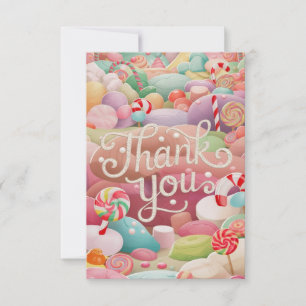 Le charmant petit carte de remerciements Candyland