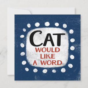 Le Chat Aimerait Une Carte De Voeux Word