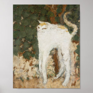 Le Chat Blanc Vintage Cat Painting Printable Wall  Poster