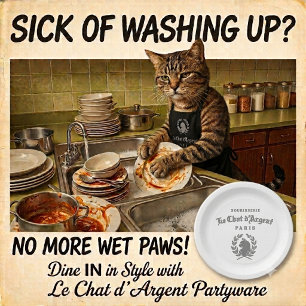 Le Chat d'Argent Vintage French Paper Plates – Ele