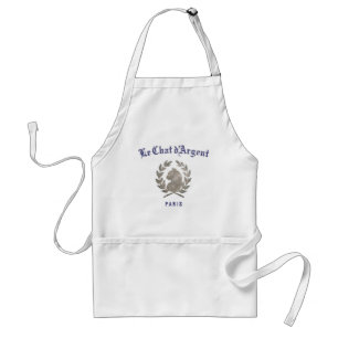 Le Chat d'Argent White Kitchen Apron French Mous