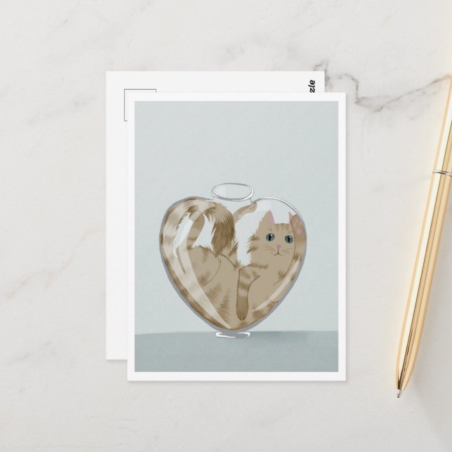 Le Chat de la carte postale (Devant/Arrière en situation)