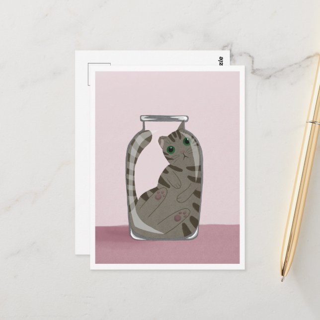 Le Chat de la carte postale (Devant/Arrière en situation)