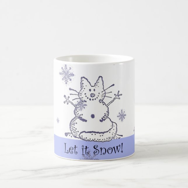 Le chat de neige l'a laissé neiger tasse (Centre)