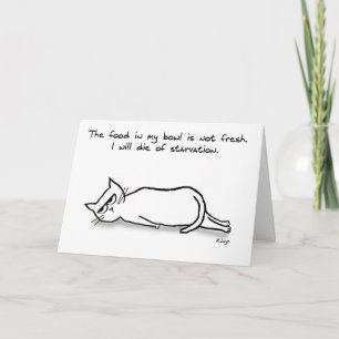 Le Chat Demande De La Nourriture Frais - Carte Cha