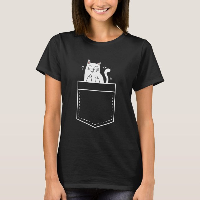 Le chat en poche et le T-shirt du doigt (Devant)