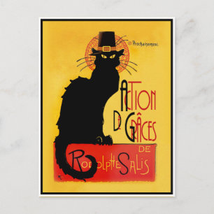 Le Chat Noir - Action De Grâces Postcard