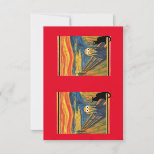 Le Chat Noir and The Scream by Munch, Thank You Card