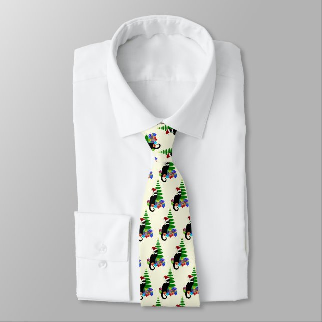 Le Chat Noir Christmas Tie (Tied)