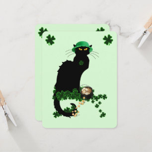 Le Chat Noir Clover St. Patrick's Day Invitation