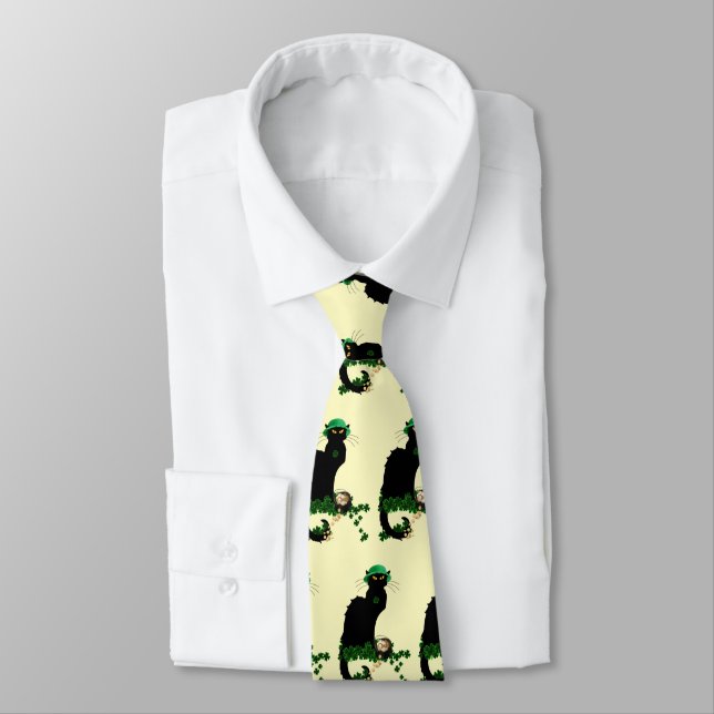 Le Chat Noir Clover St. Patrick's Day Tie (Tied)