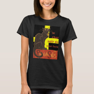 Le Chat Noir De Saint David De Rodolphe Salis Vect T-Shirt