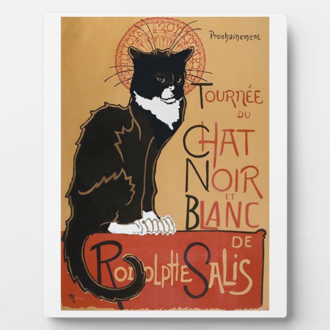 Le Chat Noir et Blanc French Plaque (Front)