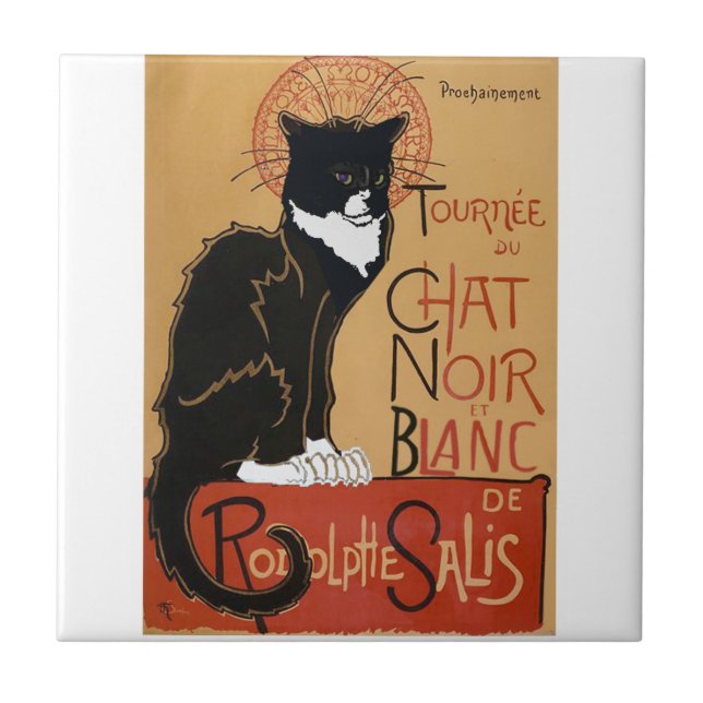 Le Chat Noir et Blanc Tile (Front)