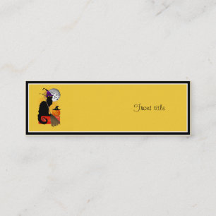 Le Chat Noir Halloween Witch Mini Business Card