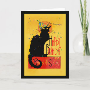 Le Chat Noir Happy Birthday Card