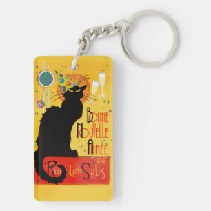 Le Chat Noir Happy New Year Party Keychain