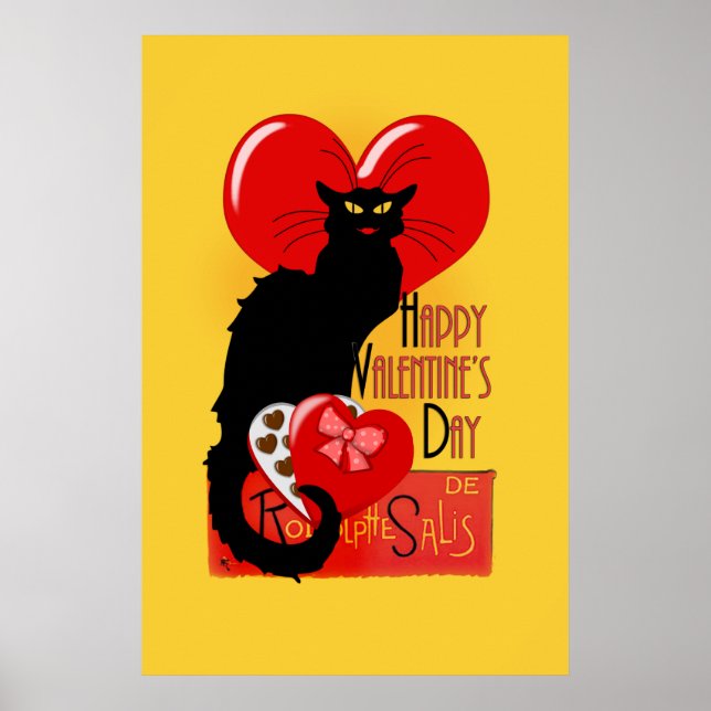 Le Chat Noir - Happy Valentine's Day Poster (Front)
