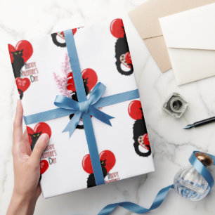 Le Chat Noir Heart Candy Valentine's Day  Wrapping Paper