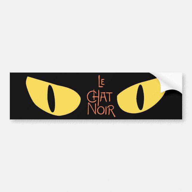 Le Chat Noir in the Dark Bumper Sticker (Front)