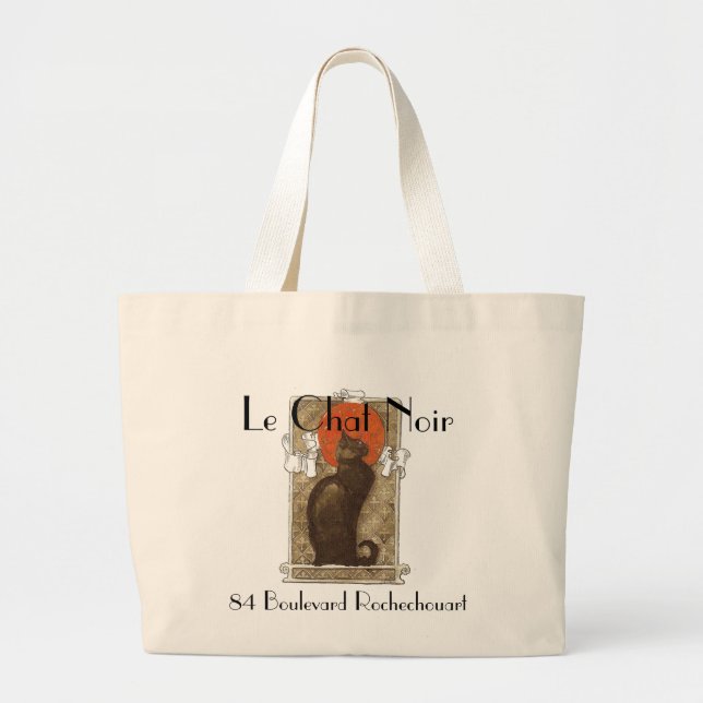 Le Chat Noir Large Tote Bag (Front)