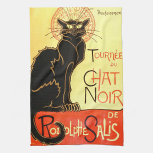 Le chat noir,Original billboard Kitchen Towel