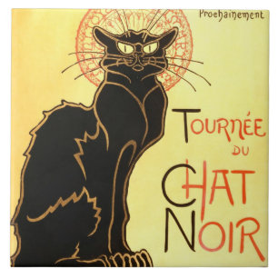 Le chat noir,Original billboard Tile