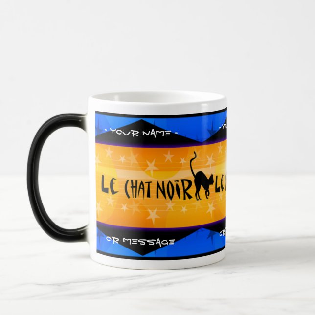 Le Chat Noir (Personalized Magic Mug) Mug (Left)