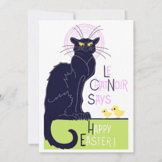Le Chat Noir says Happy Easter Holiday Card