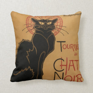 Le chat Noir - Steinlen Throw Pillow