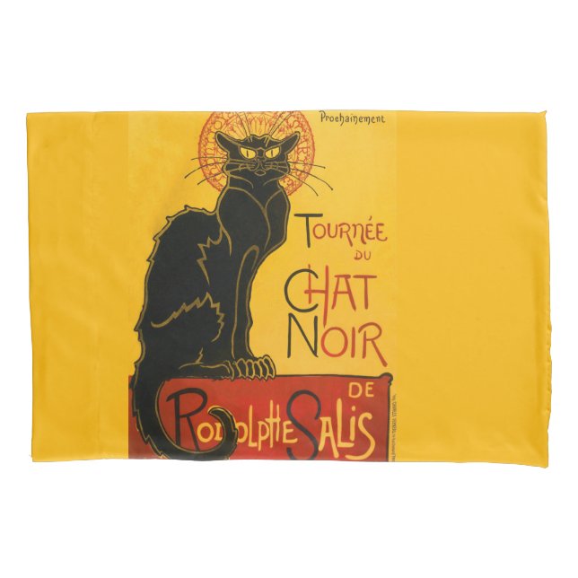 Le Chat Noir The Black Cat Pillowcase (Front)