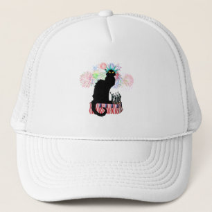 Le Chat Noir USA Independence Day Trucker Hat