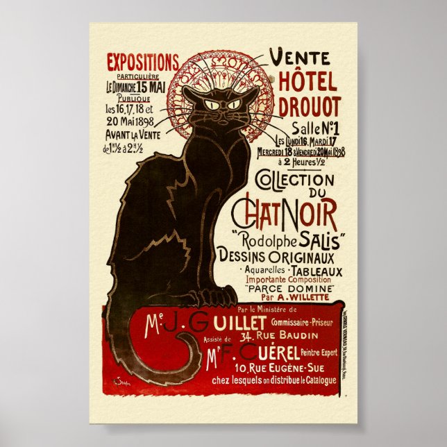 Le Chat Noir, Vente Hôtel Drouot Fine Art Poster (Front)